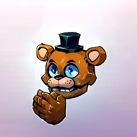 score_9_up, score_8_up, score_7_up, source_furry, mikus-concept, hands folded together in front of the face, tophat,, bear ears, mikus-concept, hands folded together in front of the face, freddy