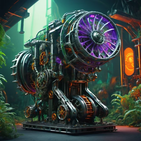 ((best quality)), ((masterpiece)), ((realistic,digital art)), (hyper detailed),DonMG414XL Minute Engine, Quick-release Mechanisms,Hydraulic Legs,UV Lights (Ultraviolet), Braided, Pliable, , octane rendering, raytracing, volumetric lighting, Backlit,Rim Lighting, 8K, HDR,   <lora:DonMG414XL-000015:1>