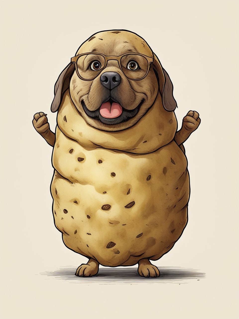 A socially awkward potato  HuWoof  <lora:SDXL_HuWoof_LoRA:1>