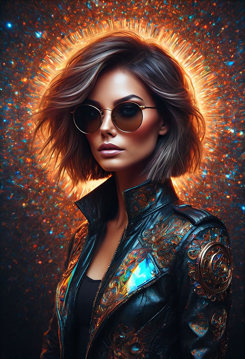 double exposure, enys guerrero art style portrait of a Fantasy hyper detailed steampunkschloss beautiful ultra Realistic, gorgeous boujie female, skull, colorful bismuth sparkles, hyper detailed Kaleidoscope sunglasses , in the style of tom wood, charlie bowater, Bing AI , Dall-e3 , Chat GPT 4, centered composition, super sharp focus, rule of thirds,, (gothic style:1.2) . mysterious, haunting, dramatic, (minimal, ornate), aesthetic, eerily beautiful, dark surrealism, best quality, hyperrealistic art, cinematic film grain, high angle shot, natural texture.