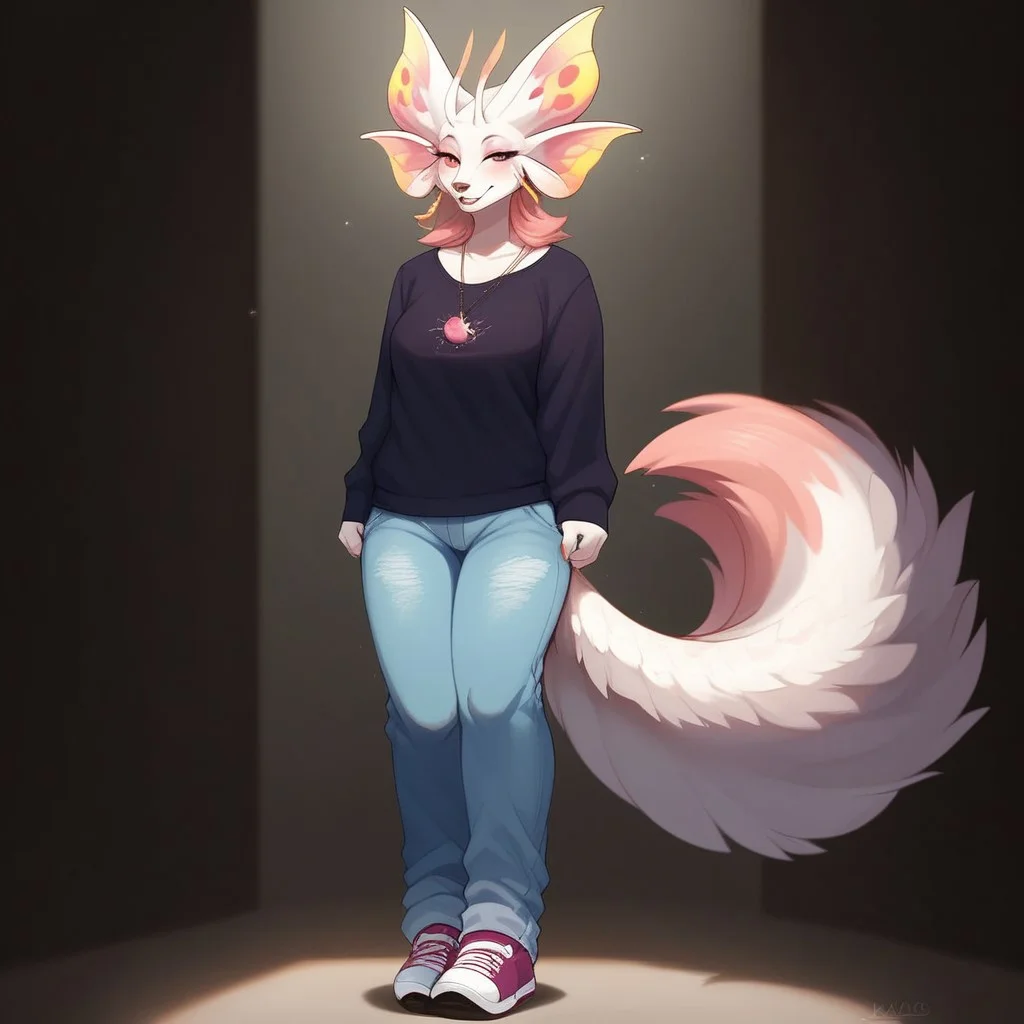 score_9, score_8_up, score_7_up, score_6_up, semi-realistic artwork, high quality, vibrant colors, best quality rendering, intricate details, high resolution, sharp focus, best render quality,[e621] Scappo Style,Expressiveh
Mizutsune,anthro,female,casual clothing,pants,full body view