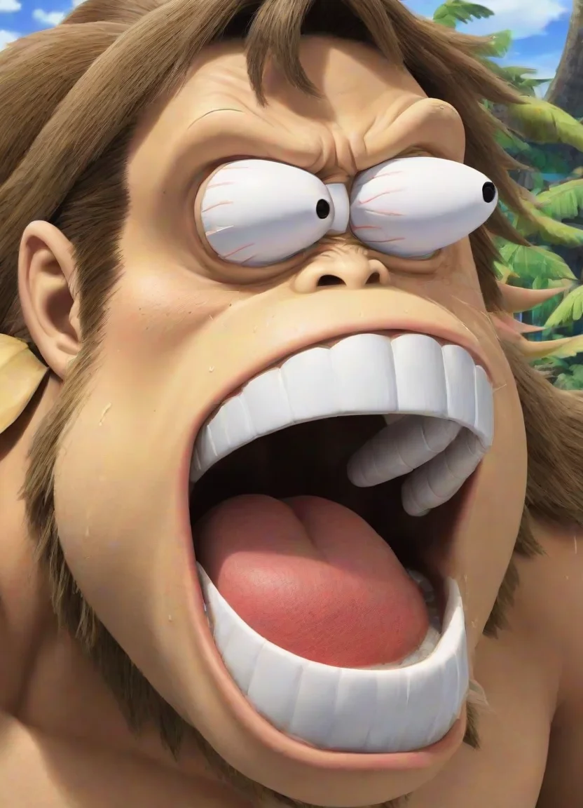 <lora:PE_OP_ShockedFaceMeme:1> PEOPShockedFace, eyes popping out, shocked face, mouth open,
Donkey Kong,
masterpiece, high resolution, octance 4k, high detail,