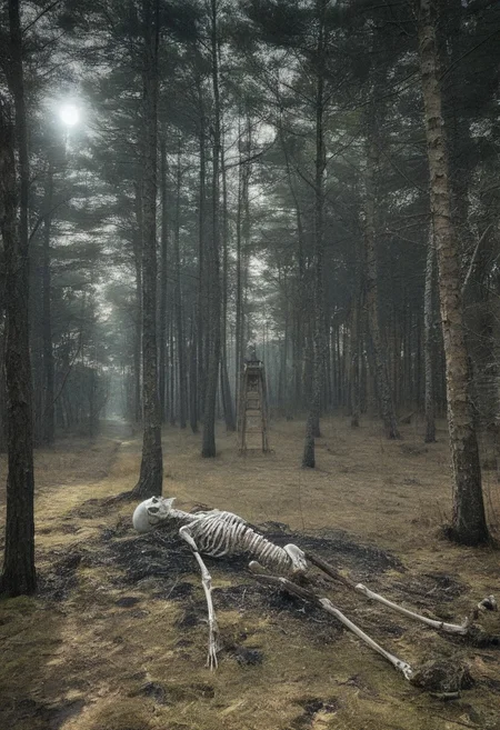 Caspar David Friedrich (romanticism), Pine barrens with charred tree skeletons, birch bark peeling scrolls, napoleonic-era signal tower,corncrake in tall grass.,Art painting by Makoto Shinkai and Fiona Staples and Tran Nguyen, featured on Caravaggio,,
artstation trending, macro lens, volumetric light,
<lora:Illustration_Insanity:0.3>,
<lora:dreamshaperXL10_lora:0.7>,
<lora:extremely_detailed:0.3> extremely detailed,
<lora:DetailMaximizer:0.3>,, Surrealism art style, dreamlike and irrational imagery, explores the unconscious mind, juxtaposition of unlikely elements, challenges reality and logic