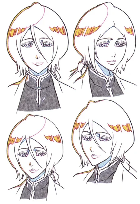 (score_9, score_8_up:1.1), score_7_up, source_bleach, rukia, 1girl, pretty, (((full body))), smiling, sakuga/lineart, sakuga character lineart, easynegative, negative_hand, conceptart, multiple views, white background,simple background, lineart, sketch