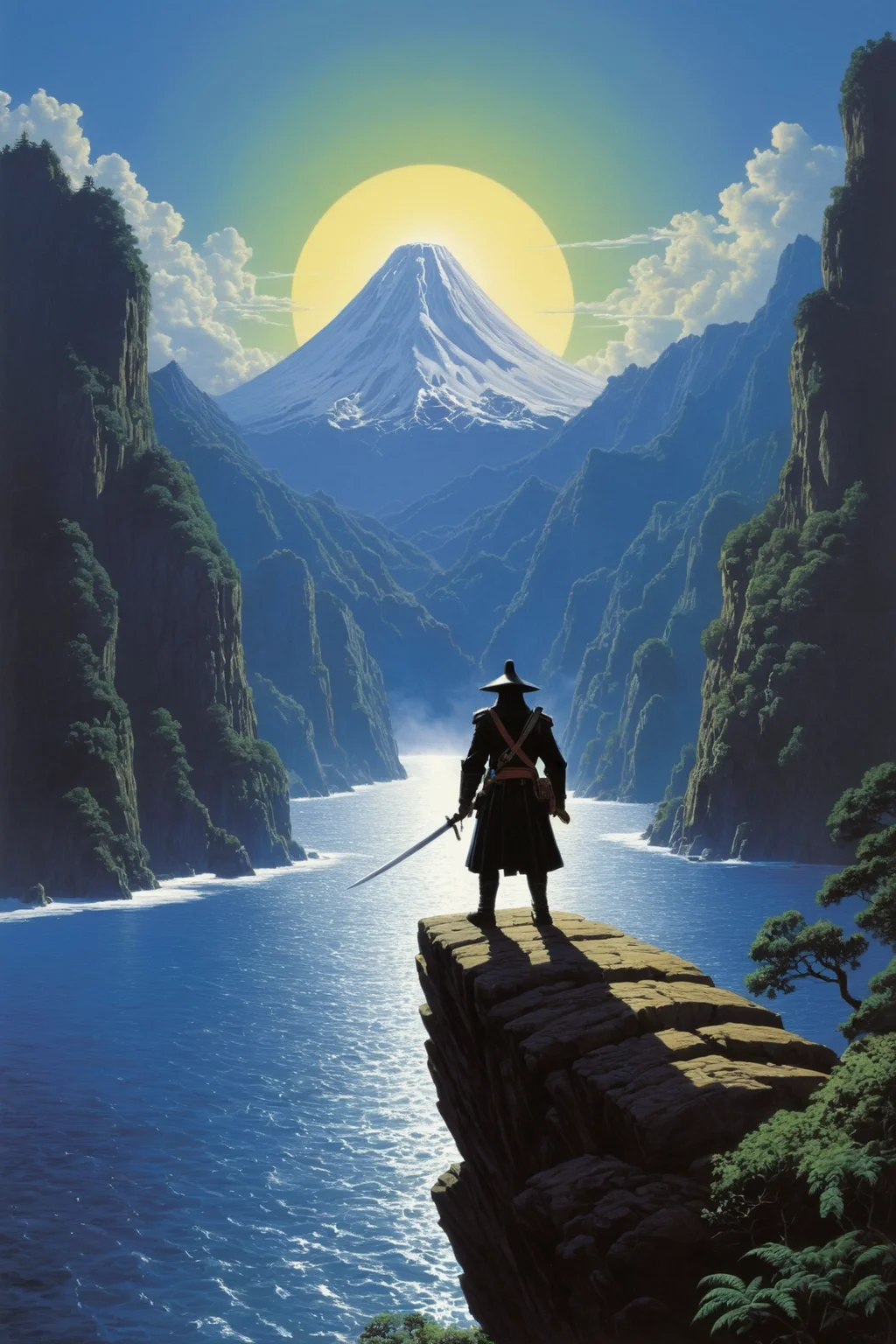 by Ted Nasmith and [Boris Kustodiev|Greg Hildebrandt] in the style of [Alena Aenami:Leiji Matsumoto:0.25]