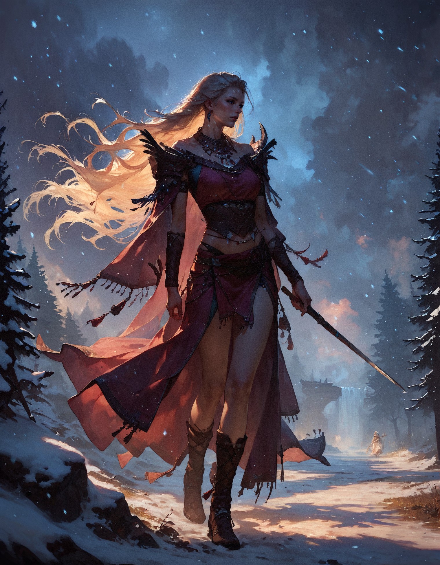 score_9, score_8_up, score_7_up,  (1girl:1.2), (eskimo), tribal, snowing, warm clothes, in a field, desolate, woman, erotic, seductive, snow, fur-trimmed clothes, blonde hair, long hair,  <lora:pony/twilight_style:0.8> concept art, realistic, <lora:pony/expressiveh:0.8> expressiveh,