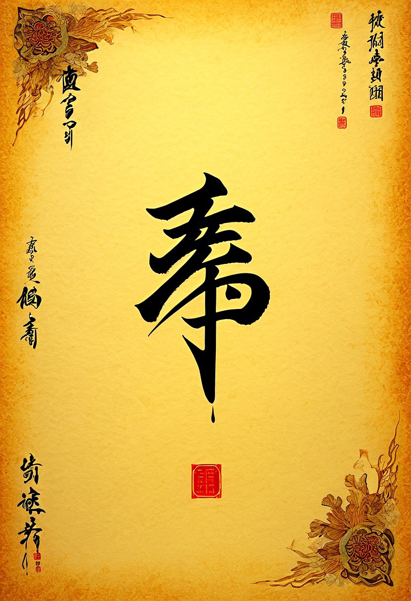 (masterpiece, top quality, best quality), extremely detailed background, good composition, good anatomy, perfect lighting, good shading, zen calligraphy, (realistic:1.3),