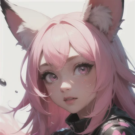 masterpiece, best quality, fox, large eyes, (cartoon), upper body, splashing, abstract, psychedelic, (neon:0.8), extremely detailed, (white background:1.3), ink, (creative:1.3), intricate detail, (pretty face), dynamic lighting, natural lighting, (pink:1.3), photorealistic, sy3 <lora:Sy3:0.35> <lora:ink-0.1-3-b28-bf16-D128-A1-1-ep64-768-DAdaptation-cosine:1>