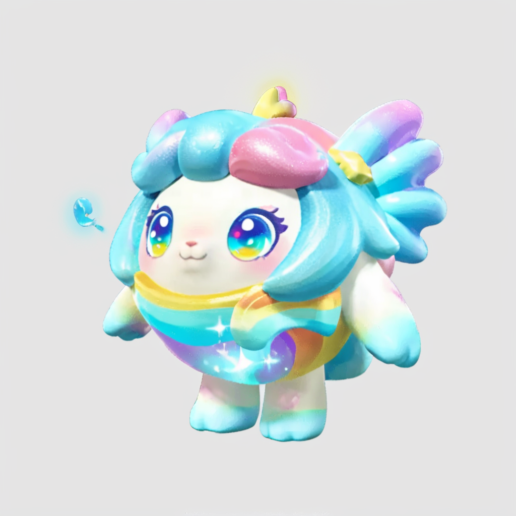 A foal with a light blue body, a rainbow-colored hair and a rainbow-colored tail, and its wings spread out,(masterpiece:1,2), best quality, masterpiece, highres, original, extremely detailed wallpaper, perfect lighting,(extremely detailed CG:1.2),  <lora:danzai_sdxl:0.85>
