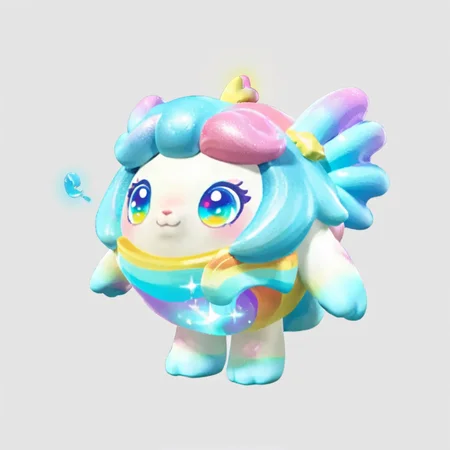 A foal with a light blue body, a rainbow-colored hair and a rainbow-colored tail, and its wings spread out,(masterpiece:1,2), best quality, masterpiece, highres, original, extremely detailed wallpaper, perfect lighting,(extremely detailed CG:1.2), <lora:danzai_sdxl:0.85>