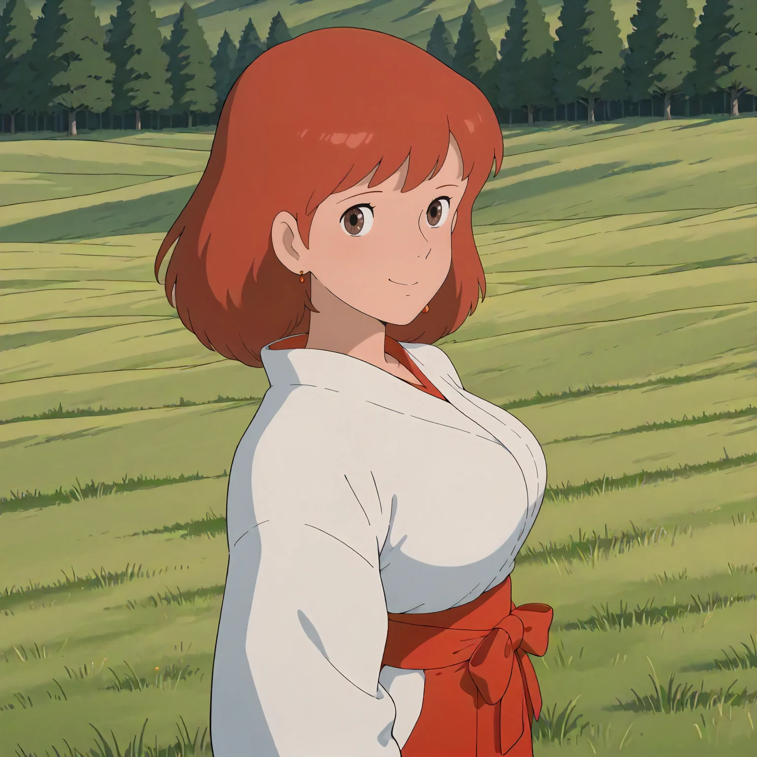 <lora:NotVotW_NausicaaXLIllustrious022>,
masterpiece,best quality,good quality,newest,
outdoors,detailed background,grassland,nature,
smile,
looking at viewer,
solo,
VWNausicaa,1girl,brown hair,medium hair,brown eyes,
breasts,
standing,
miko,white kimono,red hakama,