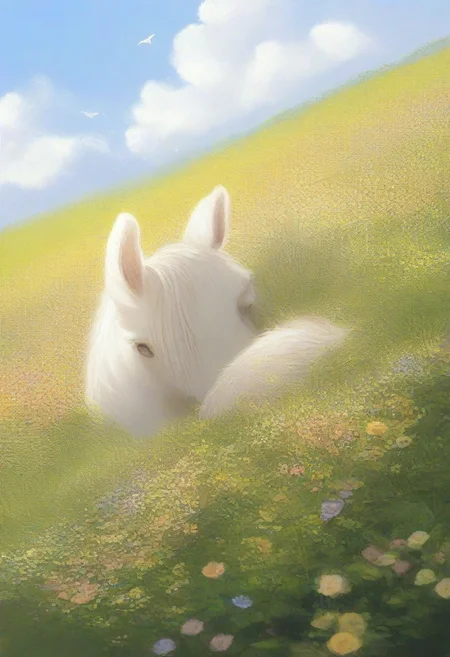 masterpiece,best quality,good quality,newest, realistic,
wild horse with snake_hair, green grass, colorful flowers, scenery, animal focus, no_humans, sunshine, bright day, clouds and birds, close-up,
 <lora:SankeHairILL:0.8>