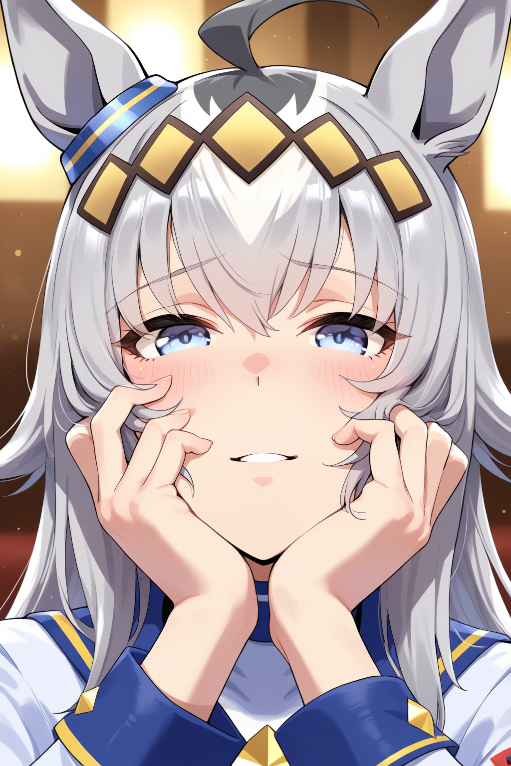 oguri cap \(umamusume\),   1girl, solo,  yandetrance,  <lora:YandeTrance:1>,