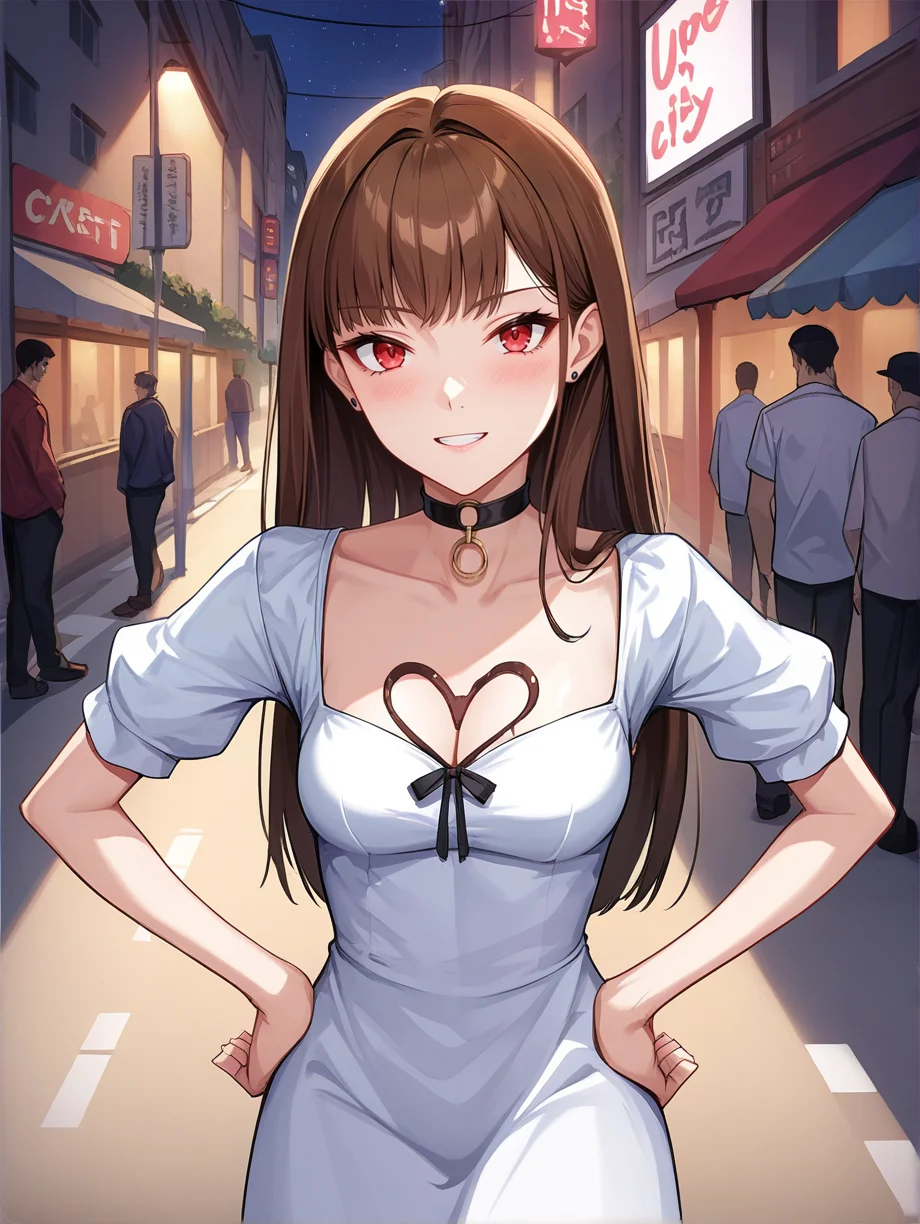 score_9, score_8_up,score_7_up, source_anime,
1girl, dress street, city, night, hob, chocolate heart, chocolate on breasts, small breasts, choker, hands on hips
<lora:chocolate heart on breasts v0.1 :0.8> <lora:Expressive_H:0.2>