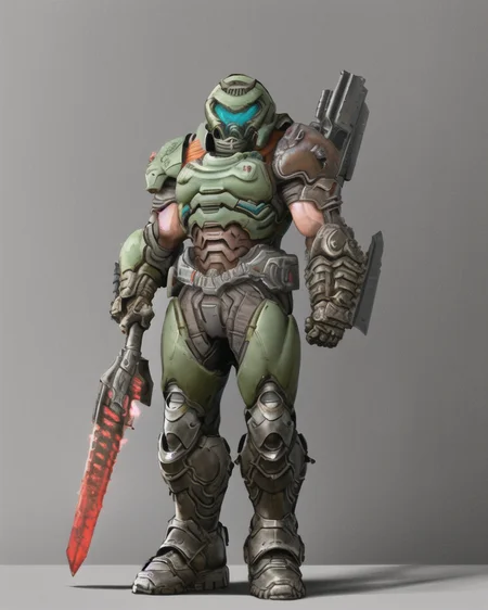 weapon, solo, 1boy, male focus, armor, power armor, helmet, holding, white background, boots, simple background, dual wielding, holding weapon, standing