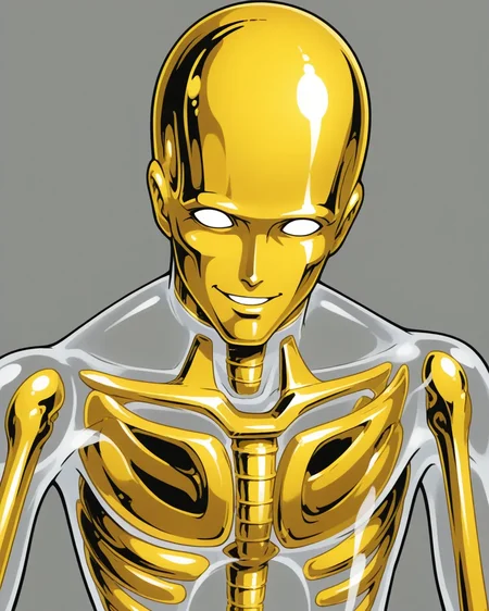 <lora:crystal_boy_ilxlv2:1>1boy, solo, crystal_boy_ilxl, (transparent body:1.8), skinhead, iron head, golden head, blank eyes, smile, open mouth