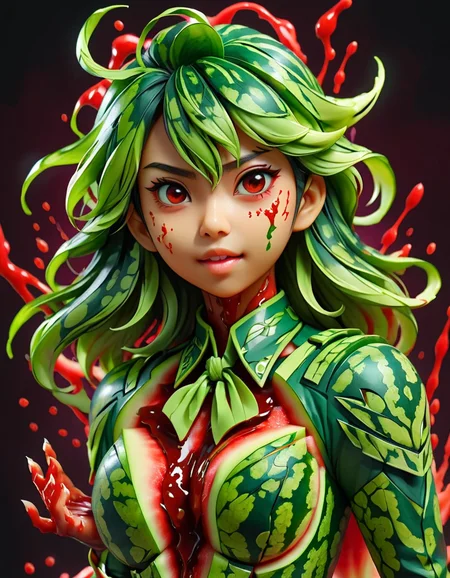 ral-wtrmln, Impasto, Anime, Color splash of a tiny Indonesian (Female Chauffeur of Blood:1.1) , the Female is Playful and Nonchalant, inside of a Men,ion, self-portraits, realistic depictions of superheroes and fantasy characters, bold and gestural brushwork, anime key visual, science fiction, <lora:ral-wtrmln-sdxl:0.7>, highly color focused, vivid colors, luxury, extremely rich detail
