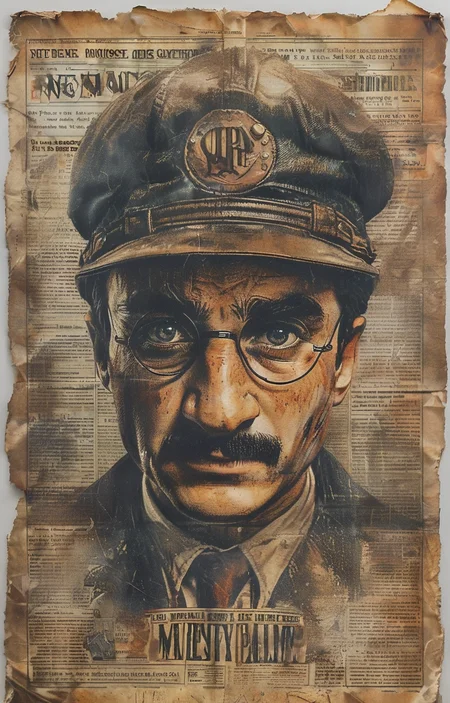 masterpiece,best quality,illustration,american newspaper front page,<lora:aninewspaper-sdxl:0.8>,super Mario,