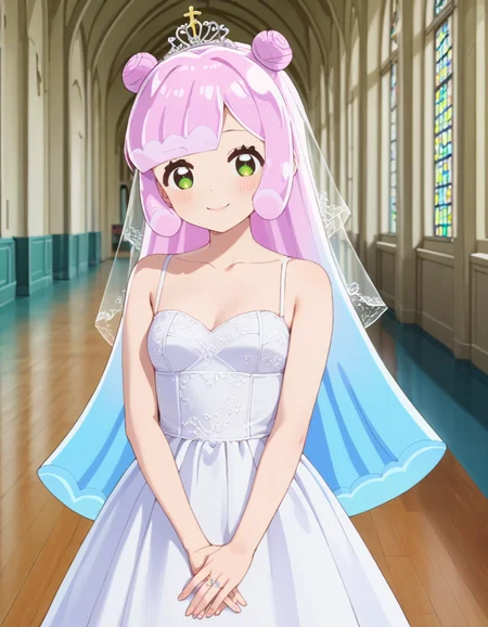 score_9, score_8_up, score_7_up, source_anime, BREAK
1girl, solo, looking at viewer, blurry background, light smile, church,
puniru (puniru wa kawaii slime), slime girl, long hair, multicolored hair, gradient hair, blue hair, pink hair, double bun, green eyes,
collarbone,
<lora:puniru-puniru_wa_kawaii_slime_s1-anime-soralz:1> <lora:wedding dress_pony_V1.1:1>, tiara, bridal veil, wedding dress, wedding ring, flower,