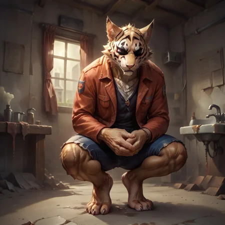 (((Barefoot furry character, full body, cinematic setting, furry male, plantigrade)))
The toll of the warning bell
My boots sink in bullet shells
I have become (((an outlaw)))
Nightmare of the damned
The hangman left the scaffold
I took him out, still blindfold
I made this place (((a ghost town)))
Painted the lanes red
I'll find you
I'll hunt you down
I'll be your final nightmare
I am (((the gunman)))
I bring salvation on this day
Here comes the gunman
You know that (((vengeance))) is my name
BREAK, intricate details, highly detailed, extreme detail, octane render, fine art, best quality, highres, (detailed face:1.5), ((full_body)), UHD, (((perfect hands))), low light, anime
