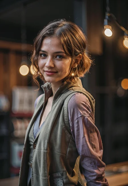 [ng_deepnegative_v1_75t:0.95] (smiling, cheerful, colorful:1.3) Girls-Next-Door_Michelle (Photograph of æ¾å£ å°ç¾å in An environment with lights like a disco and dance floor, cropped pixie haircut:1.4) (fully clothed in fleece vest:1.5)
(cosmos:1.7)
<lora:skin_slider_v10:0.7><lora:epiCRealismHelper:1.5>
PA7_Human-Likeness  kkw-ph1 Style-DA jp-Alina-3100
<lora:IGInfluencerV1:0.4> <lora:HD Horizon v1_0:0.6> <lora:SDXLrender_v2.0:0.6> <lora:Background Detail Enhanced_Si_v3.0:0.8> <lora:add_detail:-0.5> OverallDetail <lora:detailSliderALT:0.5> <lora:Mild detail adjusterV10:0.4> <lora:J_origami:0.45> J_origami <lora:PA7_Photo:0.2> PA7_Photo  <lora:epi_noiseoffset2:0.05><lora:retroMoto:0.2> retroMoto