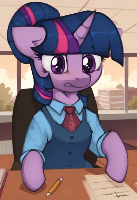 score_9, score_8, Marsminer, pony, secretary, twilight sparkle, solo,
