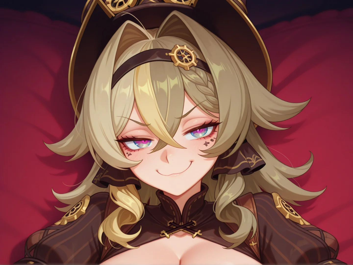 1girl,
Vill-V, Honkai Impact
playful pose,
smug, very aroused,
<lora:DarkfireStyle17:1.25>