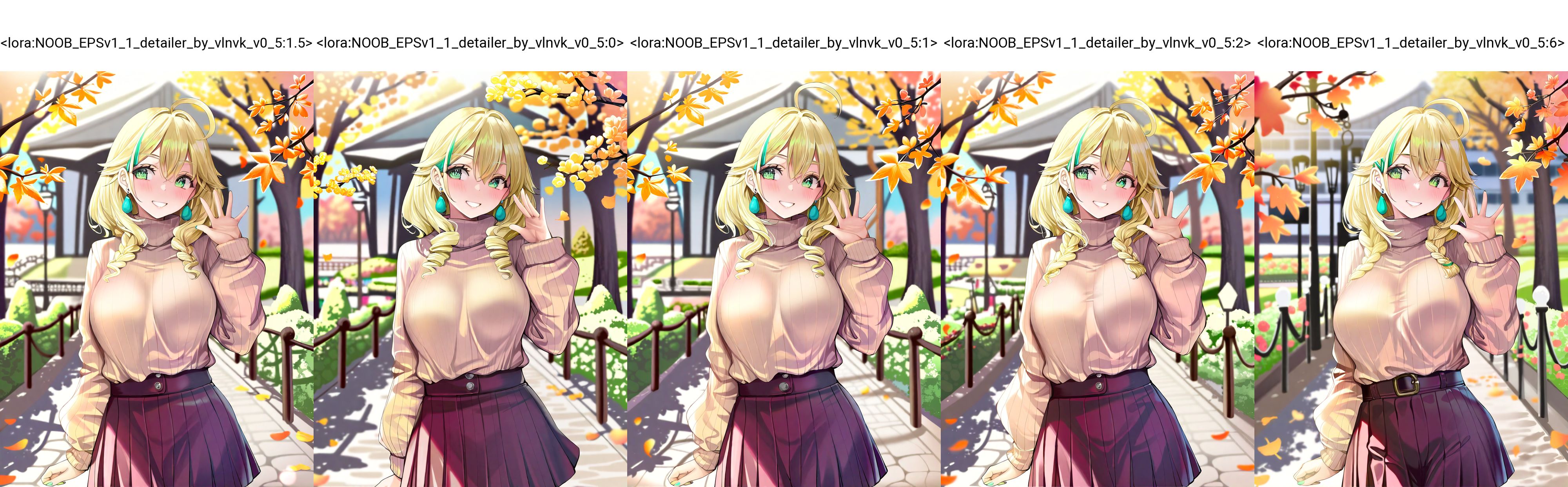 1girl, turtleneck sweater, pleated skirt,  cozy, autumn vibe, light, shadow, outdoors, golden hour, scenery,
satou kuuki, momoko \(momopoco\), yusha m, dishwasher1910, kcar66t, torino aqua, shunichi, ebifurya, year 
masterpiece,best quality,amazing quality,very aesthetic,absurdres,newest,  anime screenshot, crisp, sharp,
 <lora:NOOB_EPSv1_1_detailer_by_vlnvk_v0_5:1.5>