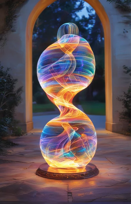 masterpiece,best quality,<lora:tbh247-sdxl:0.9>,illustration,style of Light painting A bottle of perfume in garden