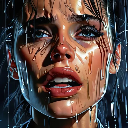 black hair, 1girl, looking at viewer, dripping, lips, teeth, portrait, rain, black eyes, close-up, open mouth, tears, crying, highly detailed, cinematic, lucid, intricate, beautiful, emotional, elegant, thought, sharp focus, very coherent, background light, illuminated, incredible, full color, inspired, rich deep colors, artistic
<lora:DrippingXL:1>, , <lora:FILM_PHOTOGRAPHY_STYLE:0.25>