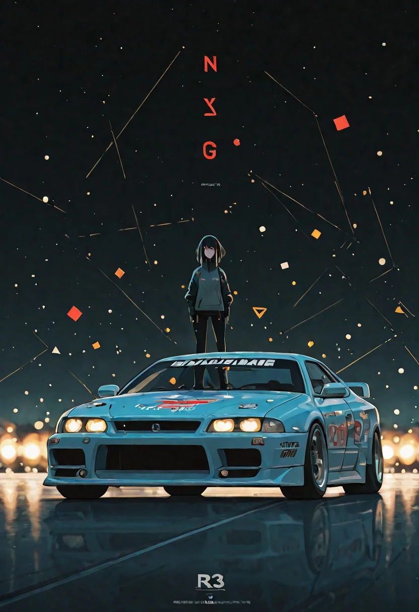 csngs, zh1g4, car, stance (vehicle), spoiler (automobile), sports car, r32gtr, 3m0 Punk G1rl, girl, portrait, makeup, glowing, punk,
1girl,
1999 nissan skyline, r34 gtr,
girl, standing next to a race-car, 8k resolution, highres, high detail, sharp focus, detailed skin, 8k uhd, bokeh, analog photography,
Neon noir masterpiece,best quality,amazing quality, <lora:Nissan_Skyline_R32_GTR:0.7> r32gtr, bayside blue paintjob,
BREAK,
detailed drawing, 0__11Xx_illu, dream theme, S4bit4mago_illu BREAK masterpiece, very aesthetic, absurdres, glitch
BREAK,
space thriller movie poster, masterpiece, best quality, 1girl, (Bauhaus, shapes, lines, abstract:1.1)