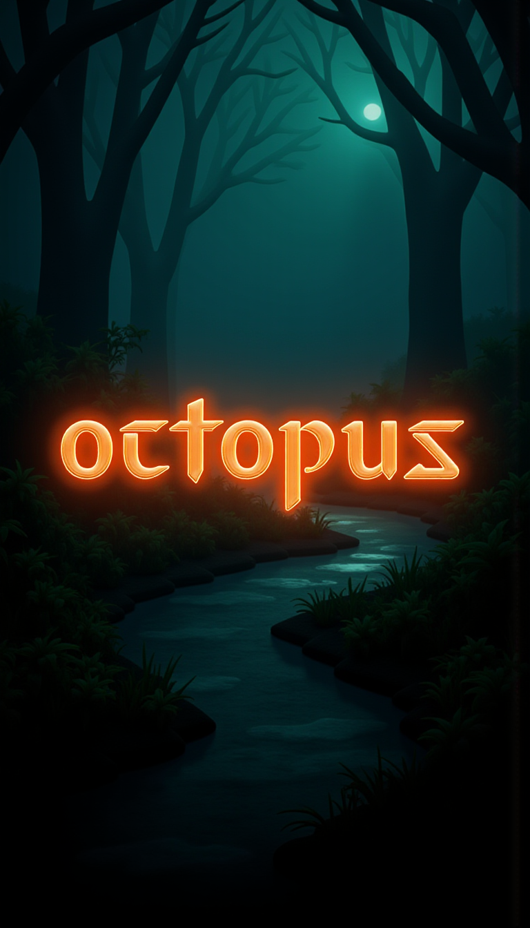 <lora:SC2Font:1>SC2StyleFont text that says "octopus" in lava style letters over a photorealistic jungle background.