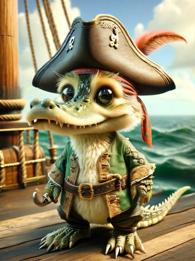 fur pirates, alligator, <lora:furpirate-000004:0.9>