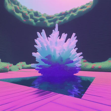 a video game still of a 3d computer on a desktop with plants and flowers in paint,Tarsila do Amaral, francis beacon, clouds, lenticular super Detailed, Super Realistic, ornamental details, Insane details, insanely intricate, Intricate details, Tilt Blur, Depth of Field, Sharp focus, Shot on 35mm lens, abstract forms, colorful, iridescent water, photography, octane render, unreal engine, N64 artstyle, art by sargent