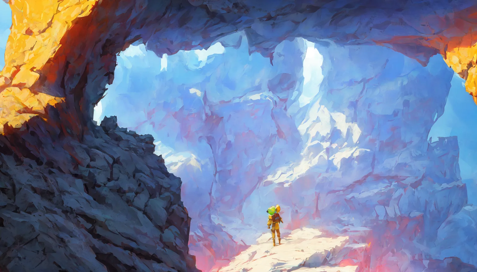 Conceptart,Concept Art,SamWho,mksks style, species,overlooking chasm