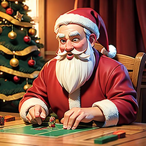 Santa Claus invite everyone to play board games,