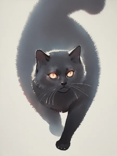 score_9, score_8_up, score_7_up, score_6_up, score_5_up, score_4_up, <lora:p3np0v4cXLP:1> p3np0v4c, watercolor, black cat