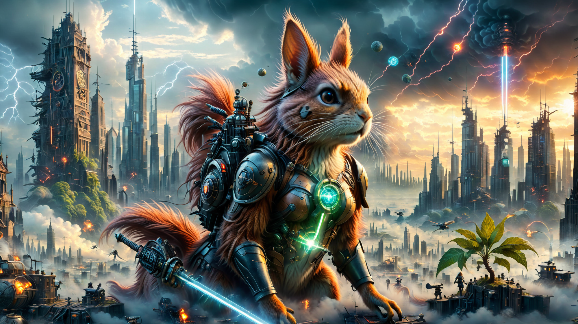 Hyperrealistic art (nsfw:1.8), Epic CG masterpiece, hdr,dtm, full ha,8K, ultra detailed graphic tension, dynamic poses, stunning colors, 3D rendering, surrealism, cinematic lighting effects, realism, 00 renderer, super realistic, (full - body photos:1.8), super vista, super wide Angle, In a futuristic abandoned city, a girl with a huge "Mad-Cat" Battle-Mech in a galaxy at war, Her name is Alina, medium Breast, a fighting dark female Mech-Warrior from the future world in action, Her eyes are firm and resolute, showing the desire for victory,  ([foggy cityscape in the distance : very pretty 30 years old girl whit very long hair, a Laser-Rifle, Huge Mech in background, city:0.50]:1.6) immersed in a giant flow of wind, living in a thunder cloud, behind the cloud, (double exposure:1.3), surreal dream, gray atmosphere, rainy day, dynamic, detailed background. Surrealist, The style is dark noir with HDR, RAW, ray tracing reflections, sharp focus, and ultra-realistic details,  Extremely high-resolution details, photographic, realism pushed to extreme, fine texture, incredibly lifelike . Extremely high-resolution details, photographic, realism pushed to extreme, fine texture, incredibly lifelike,  <lora:LowRA:1> <lora:more_details:0.1> <lora:Enhanced_XL_V1:0.1> <lora:SDXLHighDetail_v5:0.1> <lora:BattleTech Battlemechs:1>, nsfw, Raw poster, concept art, landscape, psychedelic, a field of hemp plants "Purble Haze" whit large buds, foggy, random weather, random daytime,  (love:1.3), (spring saeson in the ball:1.3), entropy, (mini insect:0.1), shallow depth of field detailed background, sunshaft, surreal, dark noir style, HDR, RAW, ray tracing reflections, sharp focus, ultra realistic, 12k
<lora:dreamcolor:0.3> <lora:EDG_-_Test_Lora:0.3> <lora:more_details:0.3>, Hyperrealistic art (nsfw:1.3), Epic CG masterpiece, hdr,dtm, full ha,8K, ultra detailed graphic tension, dynamic poses, stunning colors, 3D rendering, surrealism, cinematic lighting effects, realism, 00 renderer, super realistic, (full - body photos:1.8), super vista, super wide Angle, In a futuristic abandoned city, a girl with a huge mechanical arm is engaged in a fierce struggle with the enemy, Her name is Alina, medium Breast, a fighting dark female Warrior from the future world in action, Her eyes are firm and resolute, showing the desire for victory,  ([foggy cityscape in the distance : very pretty 30 years old girl whit very long hair, a Katana, scifi sport car in background, city:0.50]:1.6) immersed in a giant flow of wind, living in a thunder cloud, behind the cloud, (double exposure:1.3), surreal dream, gray atmosphere, rainy day, dynamic, detailed background. Surrealist, The style is dark noir with HDR, RAW, ray tracing reflections, sharp focus, and ultra-realistic details,  Extremely high-resolution details, photographic, realism pushed to extreme, fine texture, incredibly lifelike . Extremely high-resolution details, photographic, realism pushed to extreme, fine texture, incredibly lifelike,  <lora:LowRA:1> <lora:more_details:1> <lora:Enhanced_XL_V1:1> <lora:SDXLHighDetail_v5:1>, disney pixar sytle, masterpiece,  a little pirate squirrel standing on an ancient weathered map of a mystical pirate island in the carribbean, way to a hidden treasure marked with a red cross, lying on a wooden table, magnifying glass, dagger, extremely detailed, 4k, hdr,  <lora:ste4mpunk:0.6> ste4mpunk, <lora:SDXLFaeTastic2400:0.8> , m0nst3rfy3, <lora:m0nst3rfy3(0.5-1)M:1> <lora:LowRA:1>