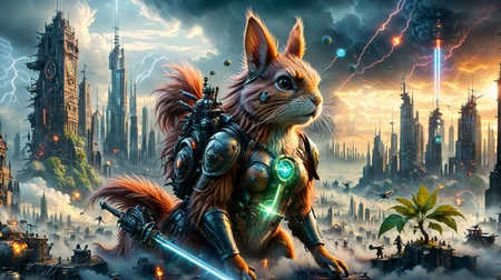 Hyperrealistic art (nsfw:1.8), Epic CG masterpiece, hdr,dtm, full ha,8K, ultra detailed graphic tension, dynamic poses, stunning colors, 3D rendering, surrealism, cinematic lighting effects, realism, 00 renderer, super realistic, (full - body photos:1.8), super vista, super wide Angle, In a futuristic abandoned city, a girl with a huge "Mad-Cat" Battle-Mech in a galaxy at war, Her name is Alina, medium Breast, a fighting dark female Mech-Warrior from the future world in action, Her eyes are firm and resolute, showing the desire for victory,  ([foggy cityscape in the distance : very pretty 30 years old girl whit very long hair, a Laser-Rifle, Huge Mech in background, city:0.50]:1.6) immersed in a giant flow of wind, living in a thunder cloud, behind the cloud, (double exposure:1.3), surreal dream, gray atmosphere, rainy day, dynamic, detailed background. Surrealist, The style is dark noir with HDR, RAW, ray tracing reflections, sharp focus, and ultra-realistic details,  Extremely high-resolution details, photographic, realism pushed to extreme, fine texture, incredibly lifelike . Extremely high-resolution details, photographic, realism pushed to extreme, fine texture, incredibly lifelike,  <lora:LowRA:1> <lora:more_details:0.1> <lora:Enhanced_XL_V1:0.1> <lora:SDXLHighDetail_v5:0.1> <lora:BattleTech Battlemechs:1>, nsfw, Raw poster, concept art, landscape, psychedelic, a field of hemp plants "Purble Haze" whit large buds, foggy, random weather, random daytime,  (love:1.3), (spring saeson in the ball:1.3), entropy, (mini insect:0.1), shallow depth of field detailed background, sunshaft, surreal, dark noir style, HDR, RAW, ray tracing reflections, sharp focus, ultra realistic, 12k
<lora:dreamcolor:0.3> <lora:EDG_-_Test_Lora:0.3> <lora:more_details:0.3>, Hyperrealistic art (nsfw:1.3), Epic CG masterpiece, hdr,dtm, full ha,8K, ultra detailed graphic tension, dynamic poses, stunning colors, 3D rendering, surrealism, cinematic lighting effects, realism, 00 renderer, super realistic, (full - body photos:1.8), super vista, super wide Angle, In a futuristic abandoned city, a girl with a huge mechanical arm is engaged in a fierce struggle with the enemy, Her name is Alina, medium Breast, a fighting dark female Warrior from the future world in action, Her eyes are firm and resolute, showing the desire for victory,  ([foggy cityscape in the distance : very pretty 30 years old girl whit very long hair, a Katana, scifi sport car in background, city:0.50]:1.6) immersed in a giant flow of wind, living in a thunder cloud, behind the cloud, (double exposure:1.3), surreal dream, gray atmosphere, rainy day, dynamic, detailed background. Surrealist, The style is dark noir with HDR, RAW, ray tracing reflections, sharp focus, and ultra-realistic details,  Extremely high-resolution details, photographic, realism pushed to extreme, fine texture, incredibly lifelike . Extremely high-resolution details, photographic, realism pushed to extreme, fine texture, incredibly lifelike,  <lora:LowRA:1> <lora:more_details:1> <lora:Enhanced_XL_V1:1> <lora:SDXLHighDetail_v5:1>, disney pixar sytle, masterpiece,  a little pirate squirrel standing on an ancient weathered map of a mystical pirate island in the carribbean, way to a hidden treasure marked with a red cross, lying on a wooden table, magnifying glass, dagger, extremely detailed, 4k, hdr,  <lora:ste4mpunk:0.6> ste4mpunk, <lora:SDXLFaeTastic2400:0.8> , m0nst3rfy3, <lora:m0nst3rfy3(0.5-1)M:1> <lora:LowRA:1>