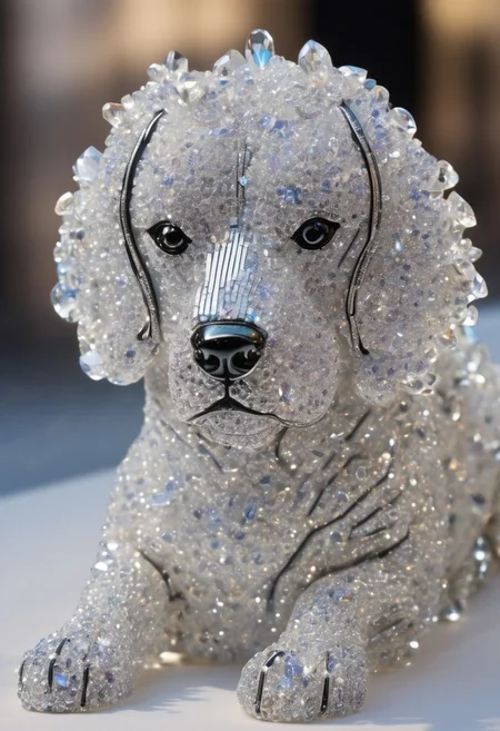 (((A fabulous two faced dog made of crystals)))