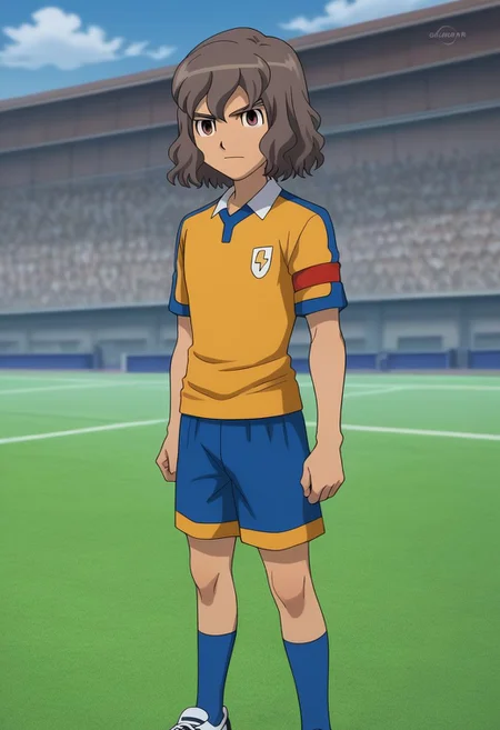 score_9, score_8_up, source_anime, highly detailed, 1boy, solo, male_focus, slender, skinny,
riccardo, 1boy, male focus, sportswear, soccer uniform, raimon soccer uniform, brown hair, raimon, brown eyes, solo,
outdoor,