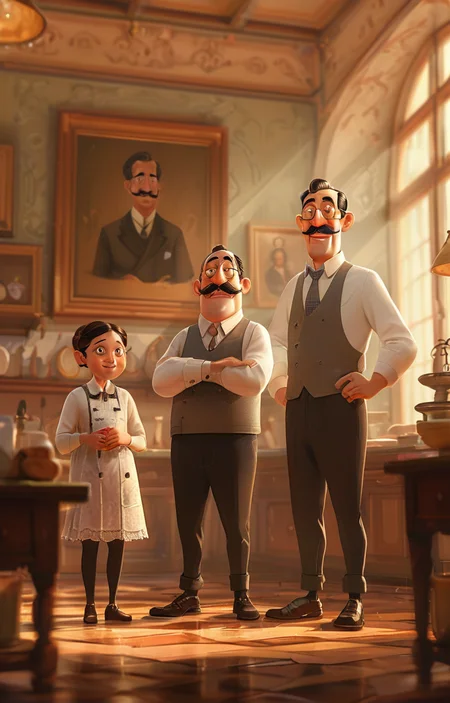 masterpiece,best quality,<lora:tbh2-sdxl:0.9>,illustration, portrait of family