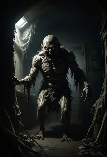 The disturbing and grotesque world of Stephen Gammel.” Scary Stories. Boogeyman is a monster hiding in the dark. It can take various forms, as it is the embodiment of the night fears of man. Boogeyman's favorite “habitats” are dark corners and closets. He can also hide under the bed. As a rule, if you turn on the light, he disappears. A horror masterpiece.