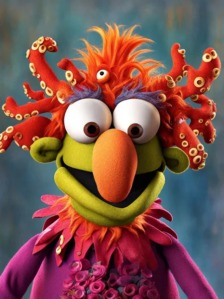A muppet on the MuppetShow but the old gods are rising <lora:SDXL-MuppetShow-Lora:0.5> <lora:Old_gods_rising_SDXL:1.0>