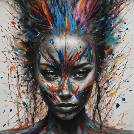art in the style of Arnulf Rainer
masterpiece
, detailed, 8k uhd, high quality