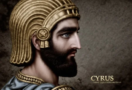 1boy, eye catching image of Cyrus the great, realistic, 8par
