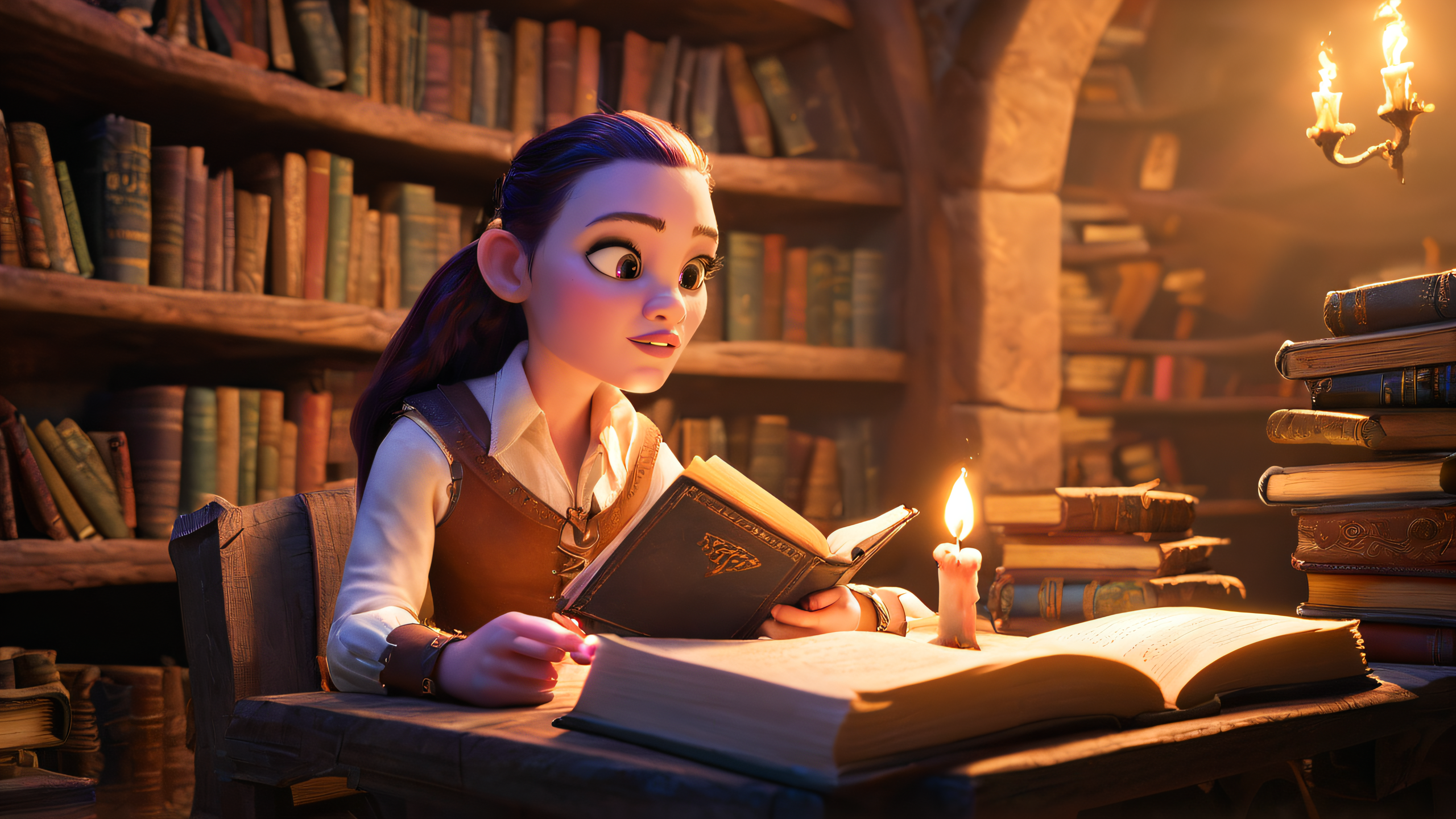 score_9, score_8_up, score_7_up BREAK zy_animation, CGI scene , solo, young mage, practicing spells, ancient library, floating books, arcane symbols, light trail, concentrated expression, casting spell, candlelight, dusty tomes, mystical atmosphere, warm lighting , <lora:zy_Animation_Shot_PonyRealism_v1:0.85>