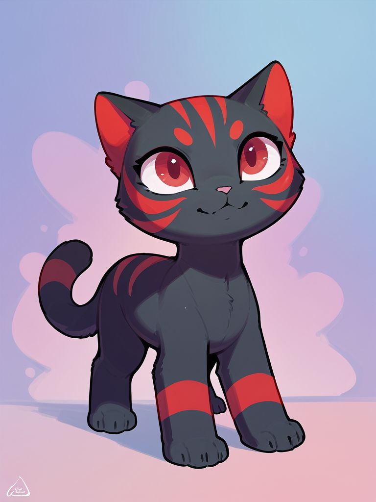 score_9_up, score_8_up, custom lps, littlest_pet_shop, <lora:LPS-000009:0.5>, all fours, solo, feral female, felid, black body, red markings, gothic, (very abstract unique design, super detailed:1.2), front view, markings. digital art, ((by dacad)), <lora:PDXL_artist_tags_v2:1>
