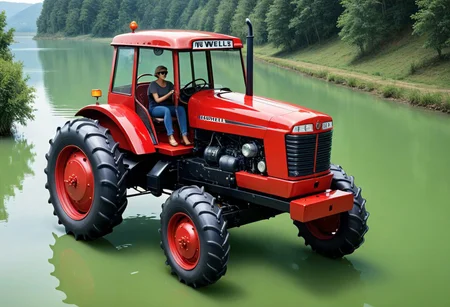 nowheels floating tractor