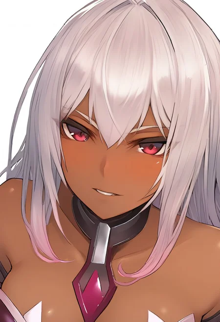 solo, high quality, best quality, amazing quality, female, dark skin, succubus, 2d, face focus,